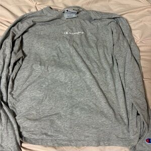 Champion Heather Gray Long Sleeve Tee